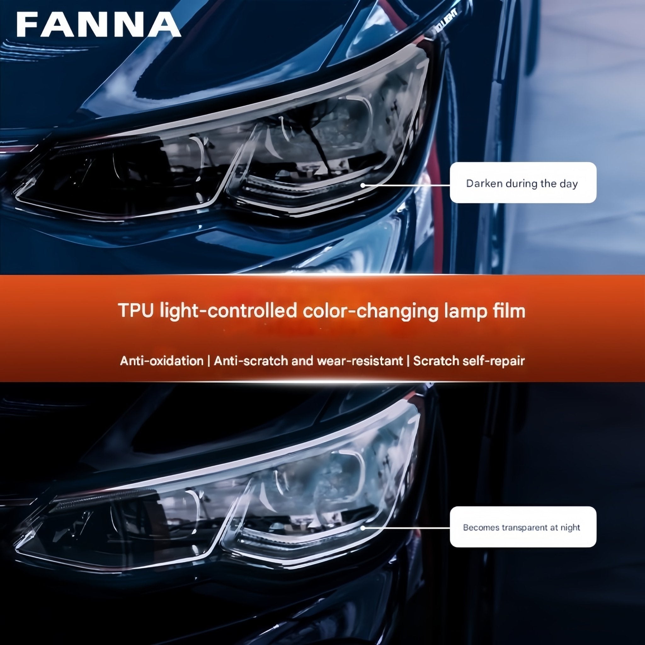 Automotive Headlight Tint Film – TPU Light Control & Color Change Wrap
